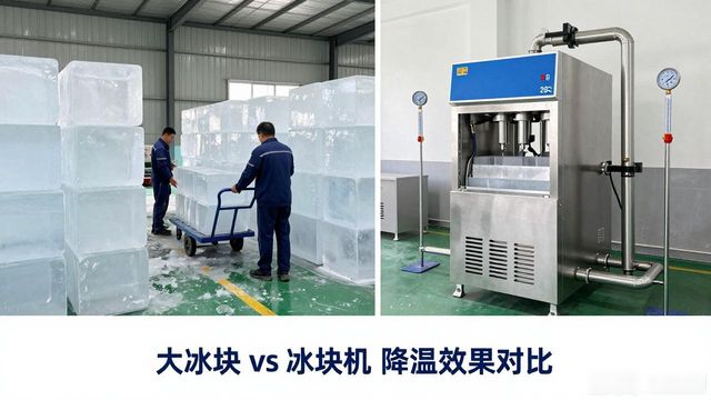 大冰块和冰块机哪个更划算_吴中车间防暑降温大冰块_车间大冰块降温效果怎么样